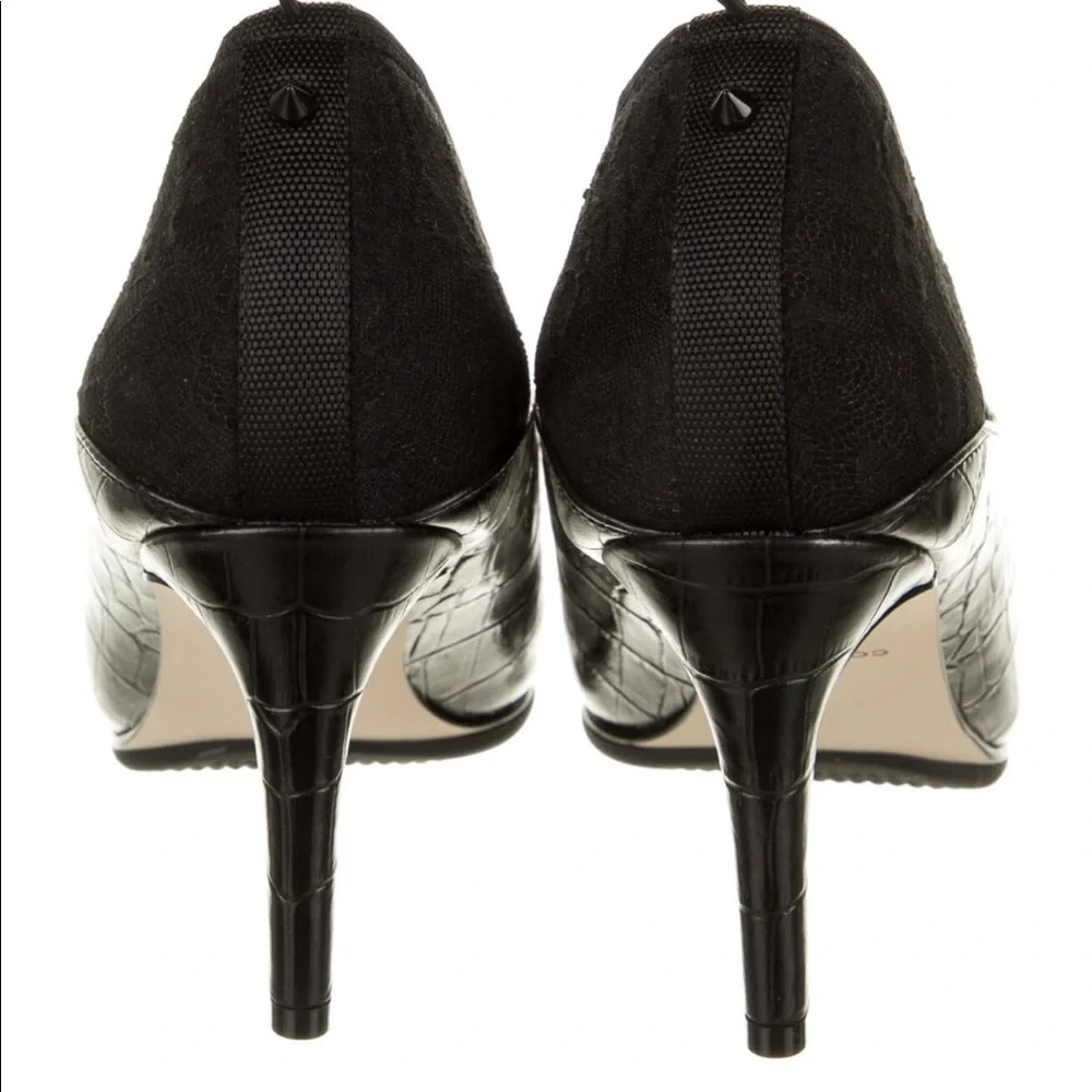 Cole Haan Alligator Women’s Lace Trim Embellishment Pumps Size 8 NWT